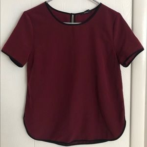 Maroon Forever 21 short sleeve top